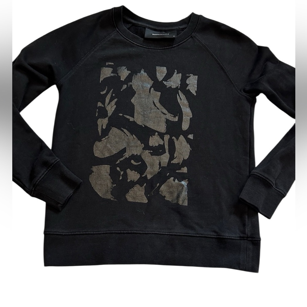 Peak Performance Black Graphic Crewneck Sweatshirt XS